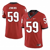 Georgia Bulldogs 59 Jordan Jenkins Red Nike College Football Jersey Dzhi,baseball caps,new era cap wholesale,wholesale hats